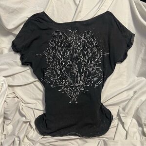 Black Harley Davidson lace top